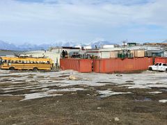 01B Pond Inlet Bus And Buildings On The Walk From The Airport To Our Hotel Baffin Island Nunavut Canada For Floe Edge Adventure