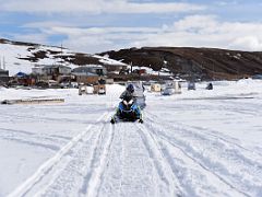 02A Our Crew Drive The Ski-Doos That Haul Us In The Qamutiik Sleds As We Leave Pond Inlet Mittimatalik To Begin Our Trip To The Baffin Island Nunavut Canada Floe Edge Adventure