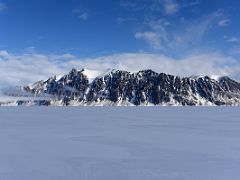 06A Sunny Snow Covered Baffin Island Coast From Qamutiik Sled On Our Floe Edge Adventure Nunavut Canada