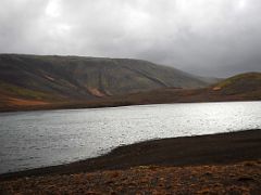 02A Kleifarvatn is the largest lake on the Reykjanes Peninsula with Vatnshlidarhorn mountain beyond from the north end Iceland
