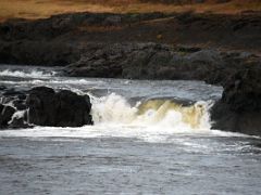 07B Just after turning on to road 54 we drove by a waterfall supposedly called Sjavarfoss close up on the drive from Reykjavik to Snaefellsnes Iceland