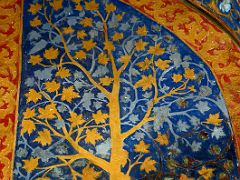 09 Agra Tomb Of Akbar Mausoleum Portico Painting Of Tree Close Up
