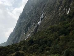 01B Looking Up At A Waterfall Coming Down The Mountain Above The Road Just After Leaving Lachung For Yumthang Valley Of Flowers Sikkim India