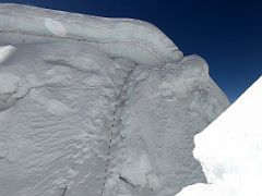 04E Short Sections Of Fixed Ropes On The Steep Sections Between Crampon Point And The Fixed Ropes On The Island Peak Climb