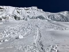 06A The Trail Leads Across The Snow Slope To The Steep Climb On Fixed Ropes To The Island Peak Summit