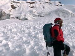 06C Lal Sing Tamang On The Trail Across The Snow Slope To The Steep Climb On Fixed Ropes To The Island Peak Summit