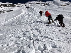 01A At The Beginning Of The Fixed Ropes On The Climb To The Island Peak Summit