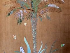 04B Floral display panel painting in the main entry hall Devon House mansion Kingston Jamaica