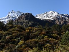 01A Mountains Tower Over Jakthang Camp On The Morning Of Day 3 Of Kangchenjunga East Face Green Lake Trek Sikkim India