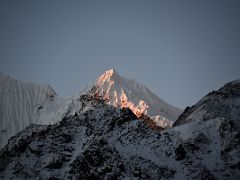 06B Sunrise On A Ridge From Siniolchu Close Up From Green Lake On Day 6 Of The Kangchenjunga East Face Green Lake Trek Sikkim India