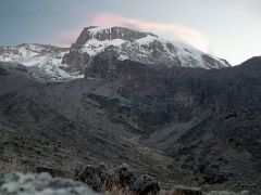 05A Sunrise On Mount Kilimanjaro Kili From Baranco Camp On Day 4 Of The Machame Route Climb Mount Kilimanjaro Kili October 2000