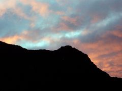 05B Sunrise From Baranco Camp On Day 4 Of The Machame Route Climb Mount Kilimanjaro Kili October 2000