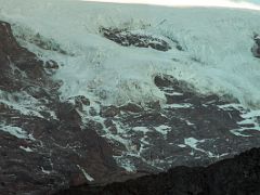07B Huge Glacier Falls Down From Mount Kilimanjaro Kili From Baranco Camp After Sunrise On Day 4 Of The Machame Route Climb Mount Kilimanjaro Kili October 2000