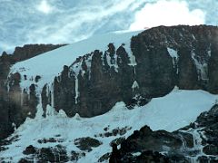 09B Glaciers Fall Down From Mount Kilimanjaro Kili From Baranco Camp Early Morning On Day 4 Of The Machame Route Climb Mount Kilimanjaro Kili October 2000