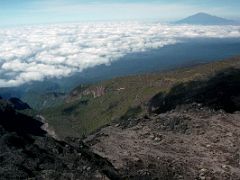 02B Looking Back At Mount Meru From The Trail Between Baranco And Barafu Camps On Day 4 Of Machame Route Mount Kilimanjaro Kili Climb October 2000