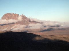 07C The Clouds Clear From Mawenzi Peak Late Afternoon From Barafu Camp On Day 4 Of Machame Route Mount Kilimanjaro Kili Climb October 2000