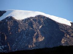 07C Mount Kilimanjaro Kili Large Summit Glacier At Sunrise From Mweka Camp On The Descent From The Summit October 12, 2000