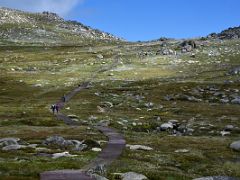 01B The Trail Ahead To The Pass After Leaving Kosciuszko Lookout On The Way To Rawsons Pass On The Mount Kosciuszko Australia Hike