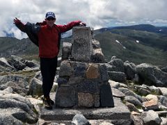 05B Jerome Ryan On The Windy Mount Kosciuszko Summit 2228M On The Mount Kosciuszko Australia Hike