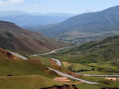 06B The Pamir Highway zig zags down from the Chirchik Pass 2405m on the way to Lenin Peak Base Camp