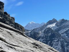 02B Baruntse from the rocky slab slope on the way to Lobuche East High Camp 5600m