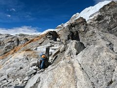 13 Arriving at Lobuche East High Camp 5600m near the end of the rocky ridge