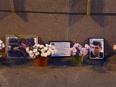 04 Monument to opposition politician Boris Nemtsov who was assassinated in 2015 while crossing Bolshoy Moskvoretsky Bridge Moscow Russia