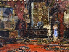 09B 1874 The Studio of Maria Fortuny in Rome - Ricardo de Madrazo - detail - Museu Nacional Art de Catalunya Barcelona Spain