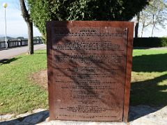 06C Plaque is in honour of the victims of the Spanish Civil War La Huella sculpture by Juanjo Novella Mount Artxanda Bilbao Spain