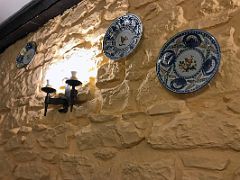 01C Blue Plates Simple Wall Decoration At Ibai Restaurant San Sebastian Donostia Spain