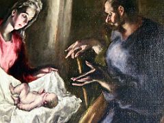 02B Nativity - El Greco 1603-05 detail Museo Del Greco Museum Toledo Spain
