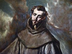 04B Saint Bernardino of Siena - El Greco 1603 detail Museo Del Greco Museum Toledo Spain