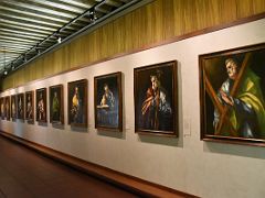 09 El Greco Paintings of the 12 apostles and Christ line the wall in the Museo Del Greco Museum Toledo Spain