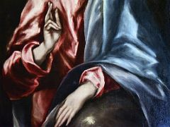 10C Christ as Saviour - El Greco 1610-14 Detail of His hands Museo Del Greco Museum Toledo Spain