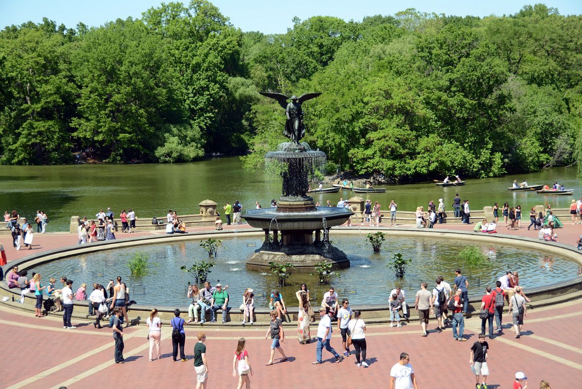16B Bethesda Fountain With Angel of the Waters Statue Atop At The Heart ...