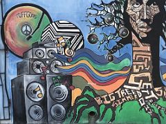 06A Tuffgong mural of Bob Marley as a tree with slogan Big Tree Simmer, Lets Get Together Down at the Bob Marley Museum Kingston Jamaica