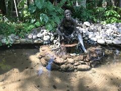 05C a statue of a woman washing clothes in the Sunken Garden Royal Botanical Hope Gardens Kingston Jamaica