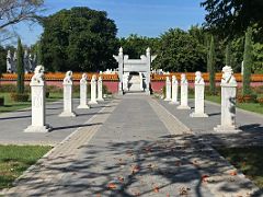 04B The pathway to The Seat of Heaven has ten guardian lions Chinese Garden Royal Botanical Hope Gardens Kingston Jamaica