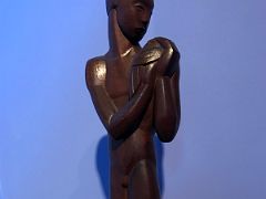 03A Man With Wounded Bird by Edna Manley 1934 Mahogany sculpture National Gallery Of Jamaica Kingston