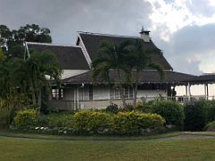 03A The gardens open to The Great House, home to the library, bar, and dining rooms Strawberry Hill Resort near Kingston Jamaica