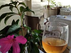 04B We had a delicious glass of rose wine for lunch on the patio of The Great House Strawberry Hill Resort near Kingston Jamaica