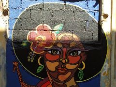 06A Mural of a woman and a giraffe by Charl Baker Water Lane Street Art Kingston Jamaica 7-6-12,9,0