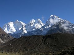 Kangchenjunga 03 01 Jannu Sobithongie-Phole and Khabur As we neared the huge active landslide with potential rock-fall danger, Jannu came into view. I crossed the landslide without incident and then the clouds&hellip;