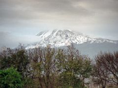 01D Mount Kilimanjaro Kili Came Out Of The Clouds In The Evening From Moshi Tanzania YMCA Pool On The Way To Climb Kili Kilimanjaro