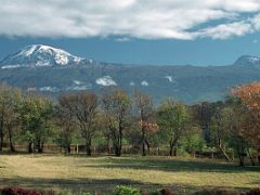 04B Mount Kilimanjaro Kili And Mawenzi Peak From Moshi Tanzania YMCA Pool On The Way To Climb Mount Kilimanjaro Kili