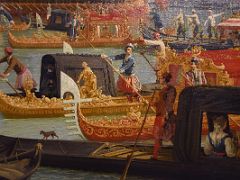 1727-29 Bucentaurs return to the pier by the Palazzo Ducale detail 3 - Canaletto - Pushkin Museum Moscow Russia